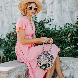 Gal Meets Glam Feminine Pink Dress